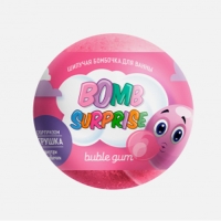 Шипучая бомбочка д/ванны с игрушкой Bubble gum BOMB SURPRISE 115г