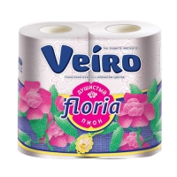 Бумага туалетная ароматизир.Veiro Floria 2-сл 4 рул Душистый пион