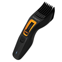 Машинка д/стрижки волос Scarlett SC-HC63C62 черн/оранж аккум/сеть телескопич насадка
