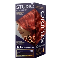 Краска д/волос 3D Golografic т.7.35 Ярко-рыжий, 50/50/15 мл