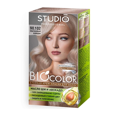 Краска д/волос Biocolor т.90.102 Платиновый блондин, 50/50/15 мл