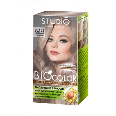 Краска д/волос Biocolor т.90.105 Пепельный блондин, 50/50/15 мл