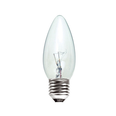 Лампа накаливания B35  240V  40W  E27  clear Jazzway
