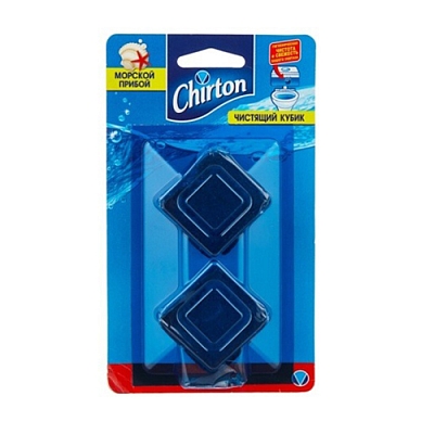 Кубик чистящ Chirton 2*50г Морской Прибой д/унитаза