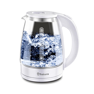 Чайник Sakura SA-2734W бел 1,8л 1,8кВт стекло подсветка