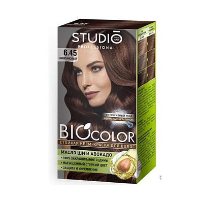 Краска д/волос Biocolor т.6.45 Каштановый, 50/50/15 мл