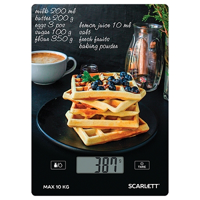 Весы кухонные Scarlett SC-KS57P75 электронные 10кг вафли