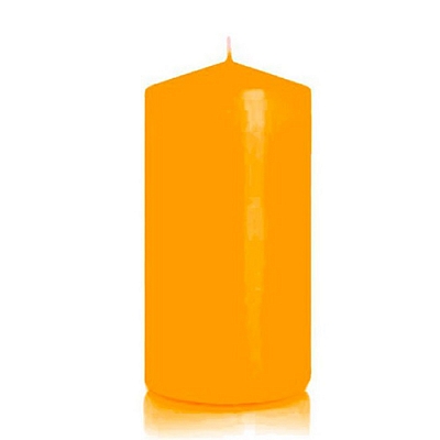 Свеча столб 40х60 (2шт) аром ваниль/оранжевая