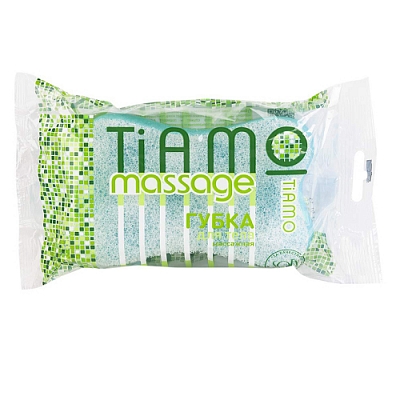 Губка д/тела TIAMO Massage КОМФОРТ поролон+массаж