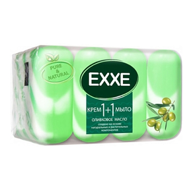 Крем-мыло EXXE 1+1 4*90гр Зеленый чай