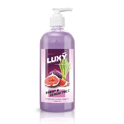 Крем-мыло жидкое Luxy 1л с дозатором инжир и лемонграсс